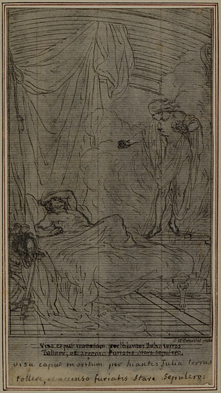 Étude pour "La Pharsale" de Lucain, Canto III - Hubert Francois Gravelot