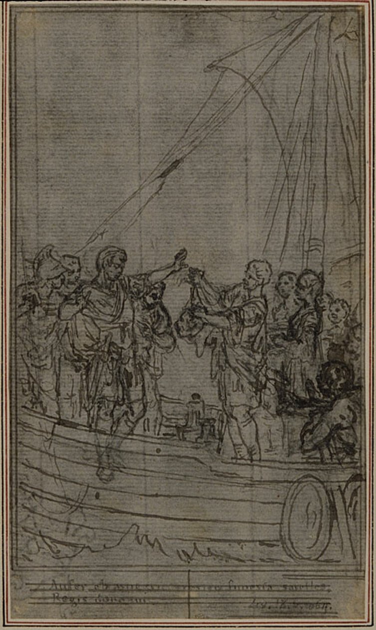 Étude pour "La Pharsale" de Lucain, Canto IX - Hubert Francois Gravelot