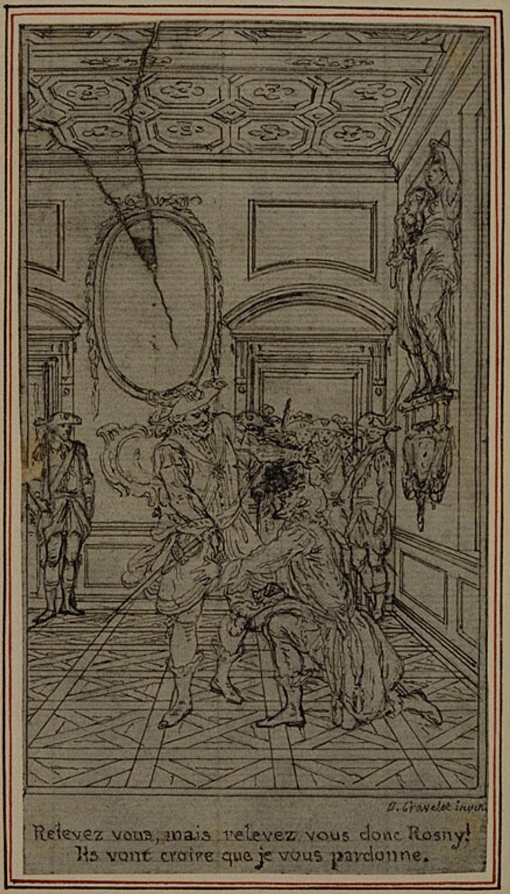 Étude pour la vignette-frontispice de "La Partie de Chasse de Henri IV" de Colle, Acte I - Hubert Francois Gravelot
