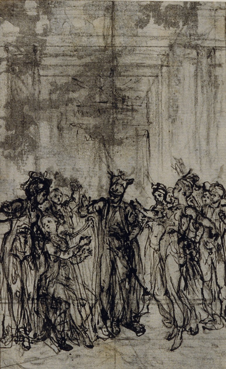 Étude pour une vignette dans les "Contes Moraux" de Jean François Marmontel - Hubert Francois Gravelot