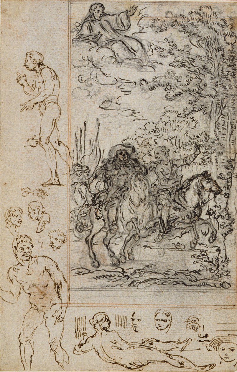 Étude pour une vignette dans "La Pucelle d