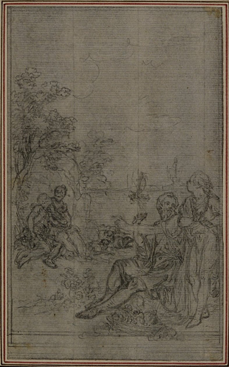 Étude pour la vignette du "De la Nature des Choses" de Lucrèce, Vol. II, Livre IV - Hubert Francois Gravelot