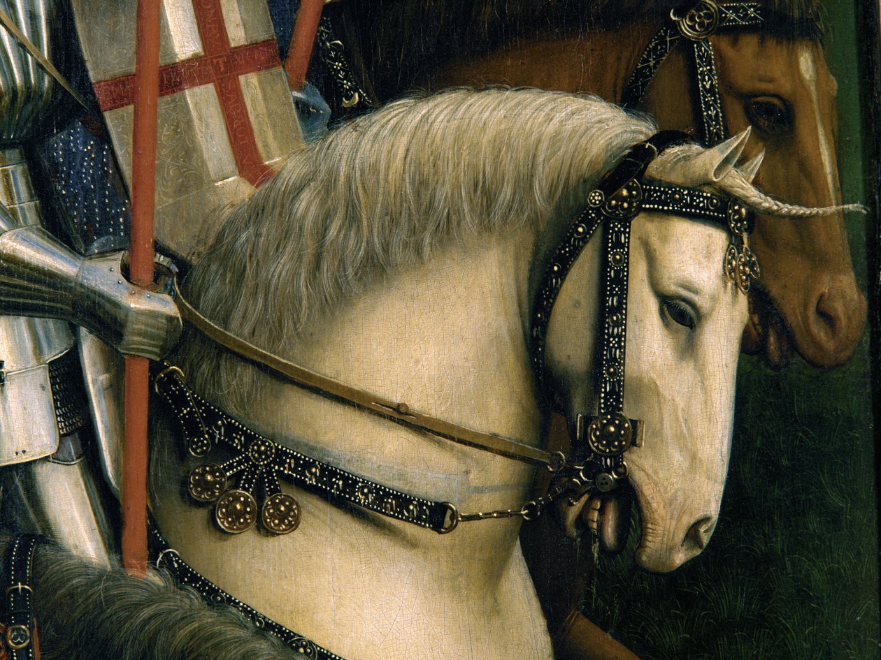 (détail) des Chevaliers du Christ, du Retable de Gand - Hubert & Jan van (1390 1441) Eyck