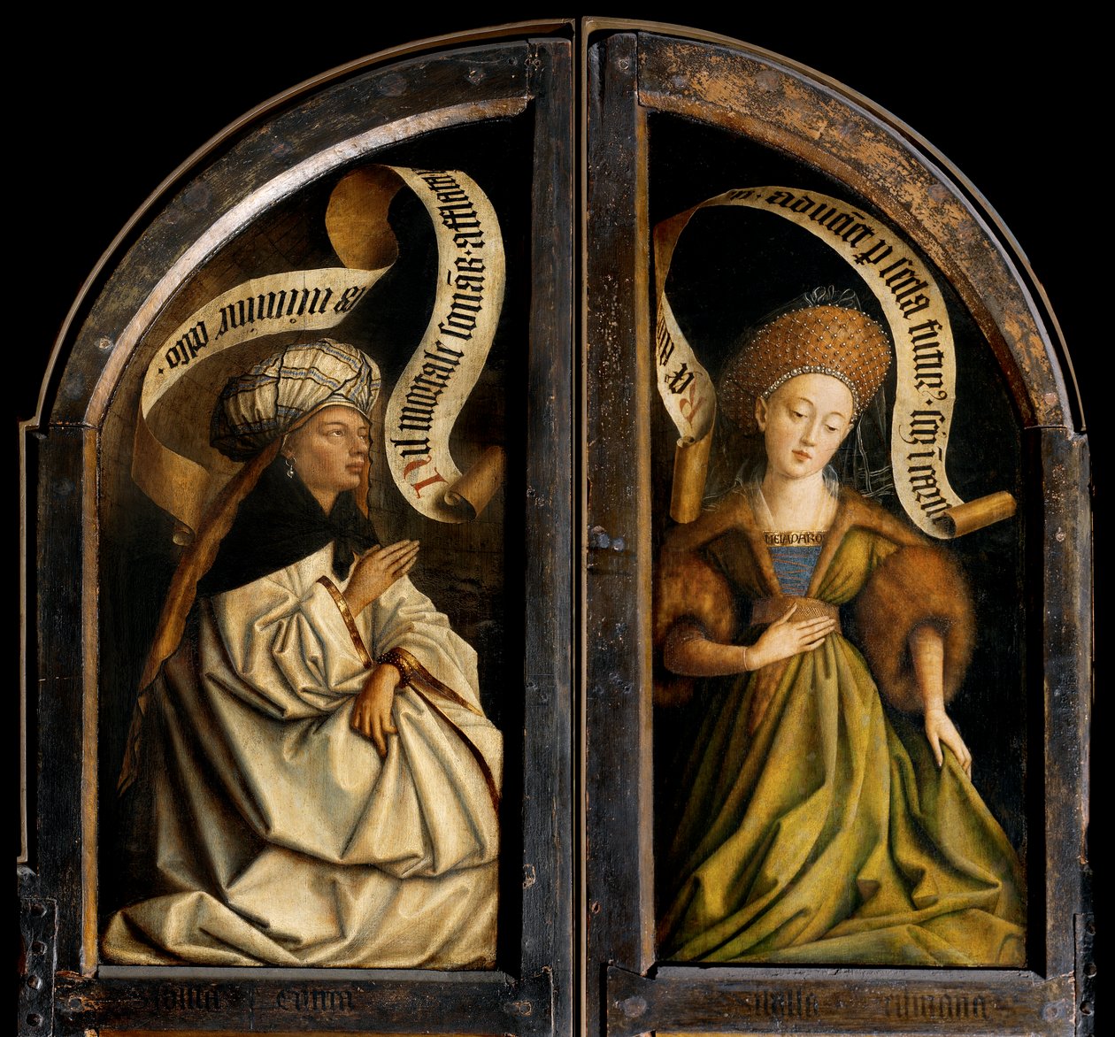 Sibylle Érythréenne et Sibylle de Cumes, panneau extérieur gauche du Retable de Gand - Hubert & Jan van (1390 1441) Eyck