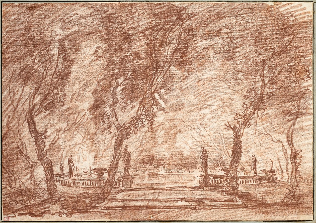 Fontaine dans le parc - Hubert Robert