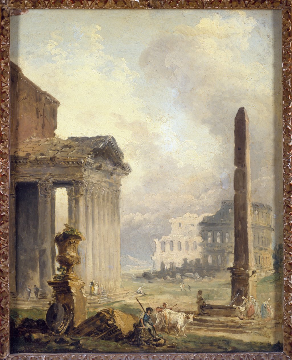 Ruines romaines, le Forum avec le Colisée et l