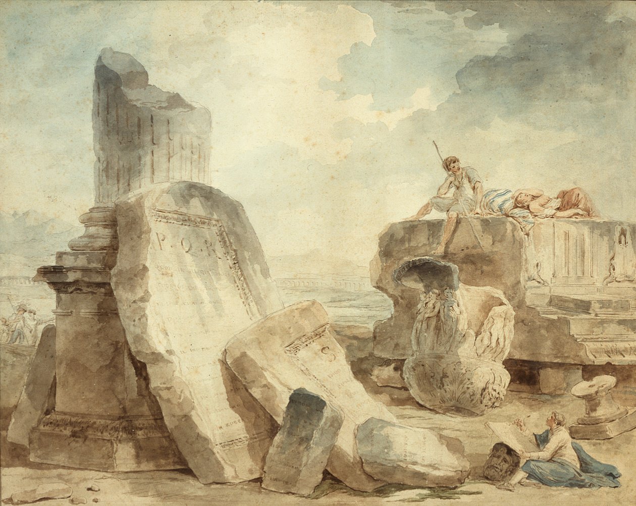 Ruines avec des personnages - Hubert Robert
