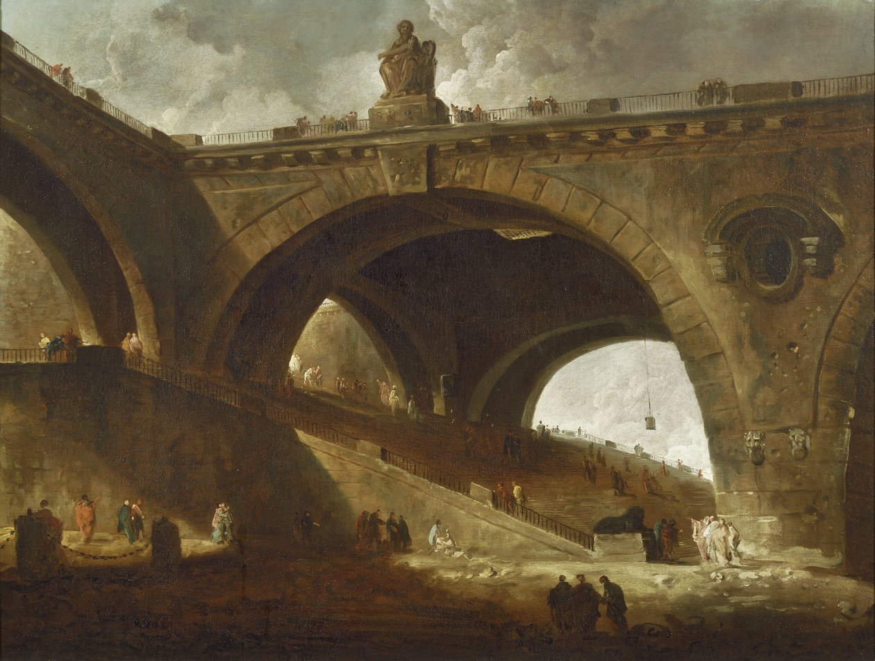 Le vieux pont, vers 1760 - Hubert Robert