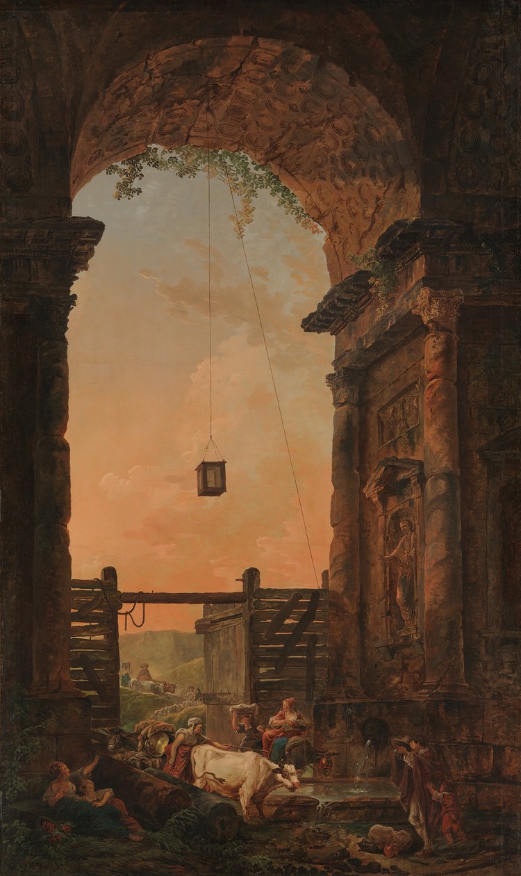 Le retour du bétail - Hubert Robert