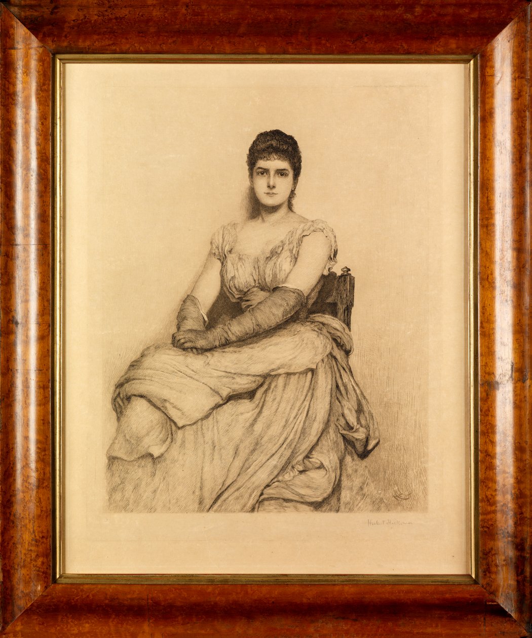 Dame en blanc (Miss Grant) - Hubert von Herkomer