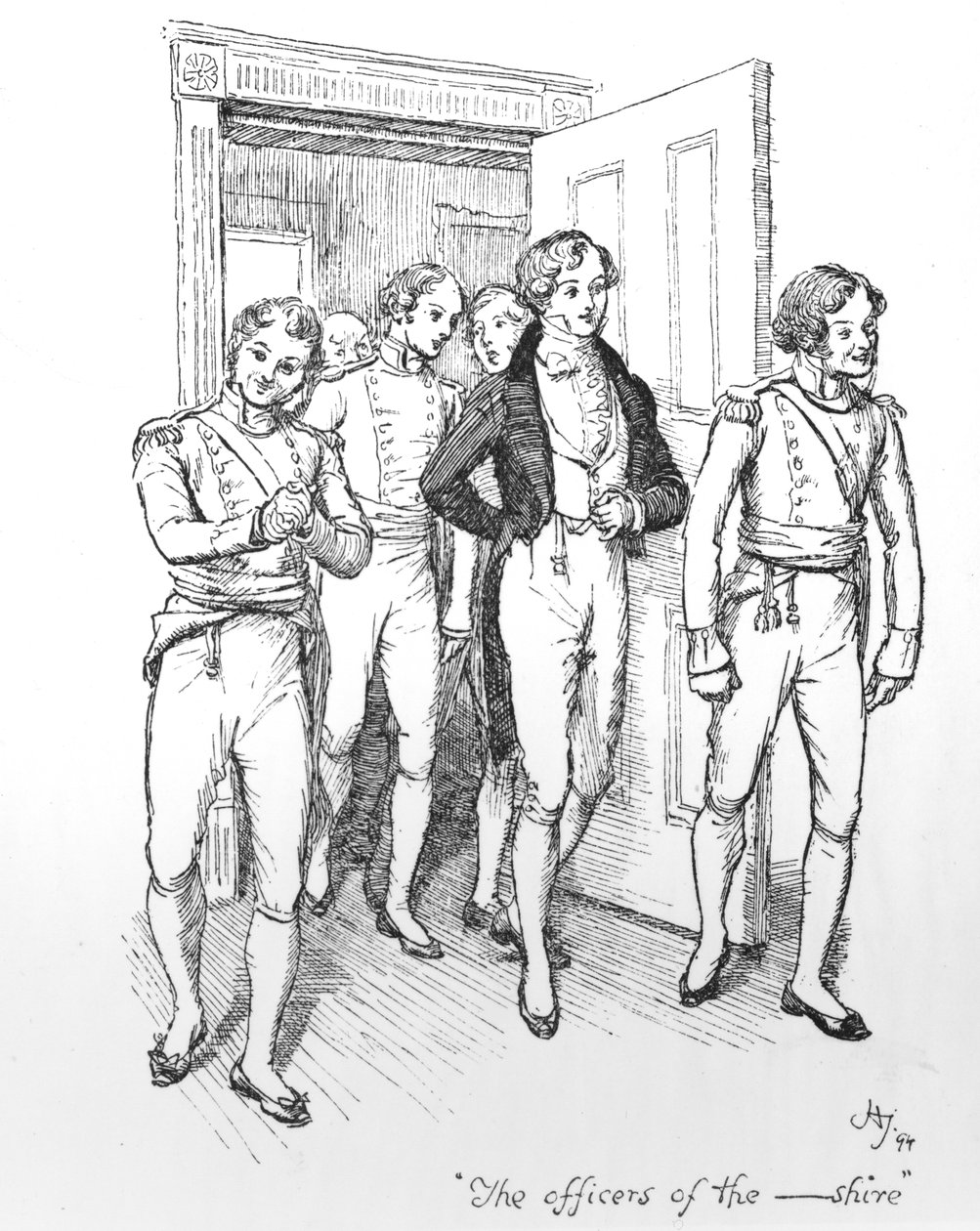 Les officiers du -shire, illustration de 
