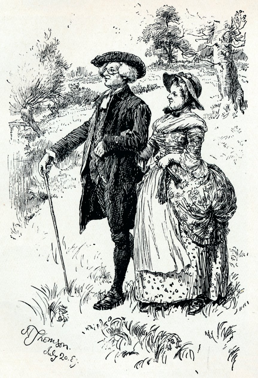 Une illustration de The Vicar of Wakefield, 1889 - Hugh Thomson