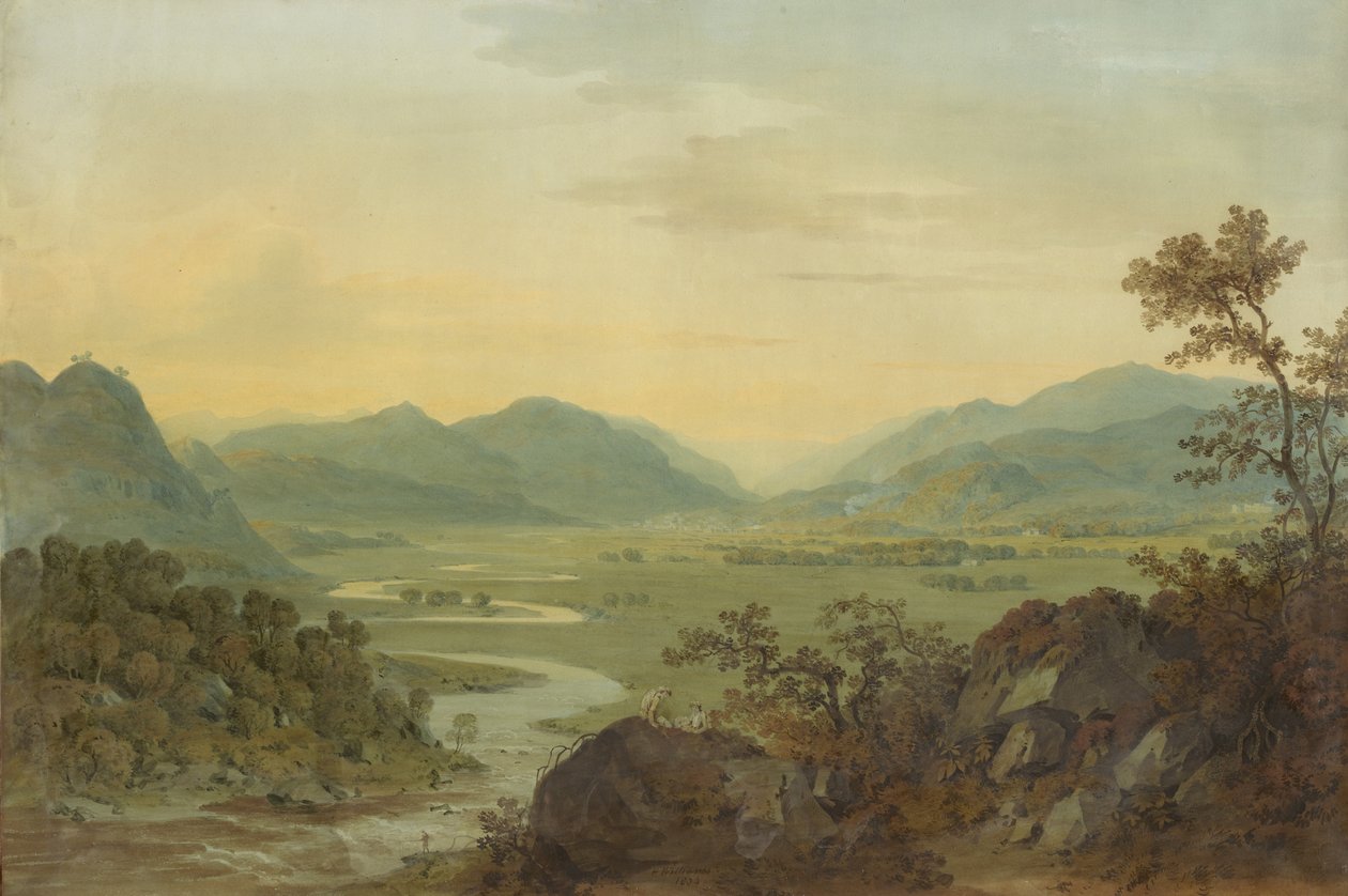 Rivière Carne depuis le château de Loudoun, Ayrshire, 1804