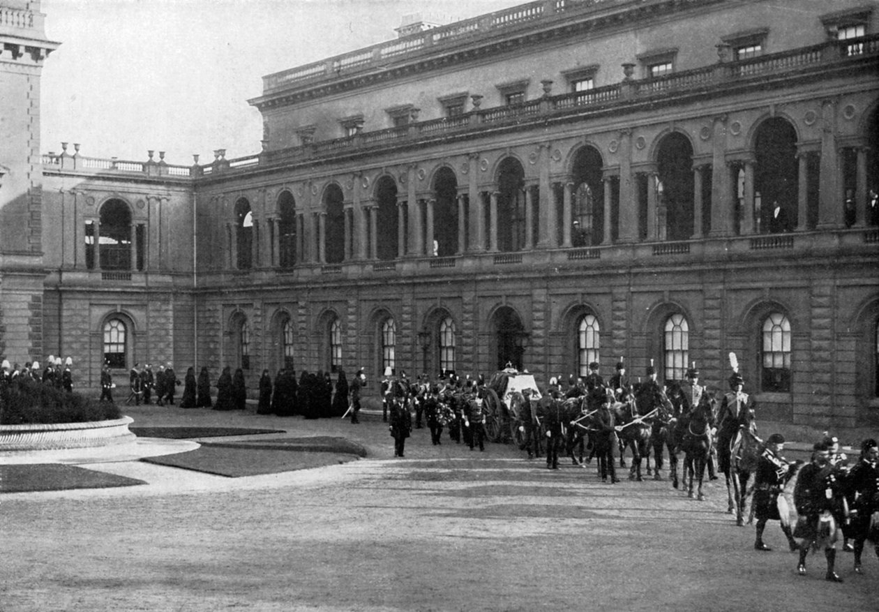 Procession funéraire de la reine Victoria quittant Osborne House, Île de Wight, 1er février 1901 - Hughes and Mullins