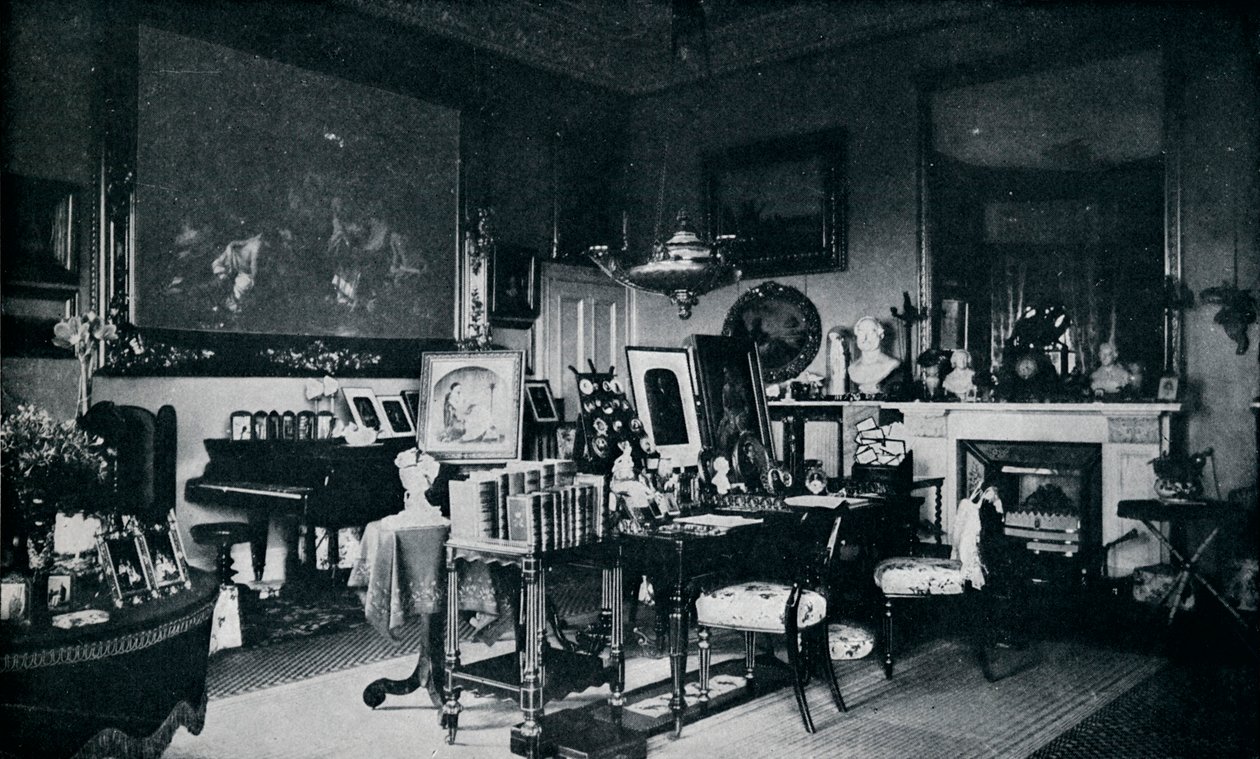 Salon privé de la reine à Osborne, vers 1899-1901 - Hughes and Mullins