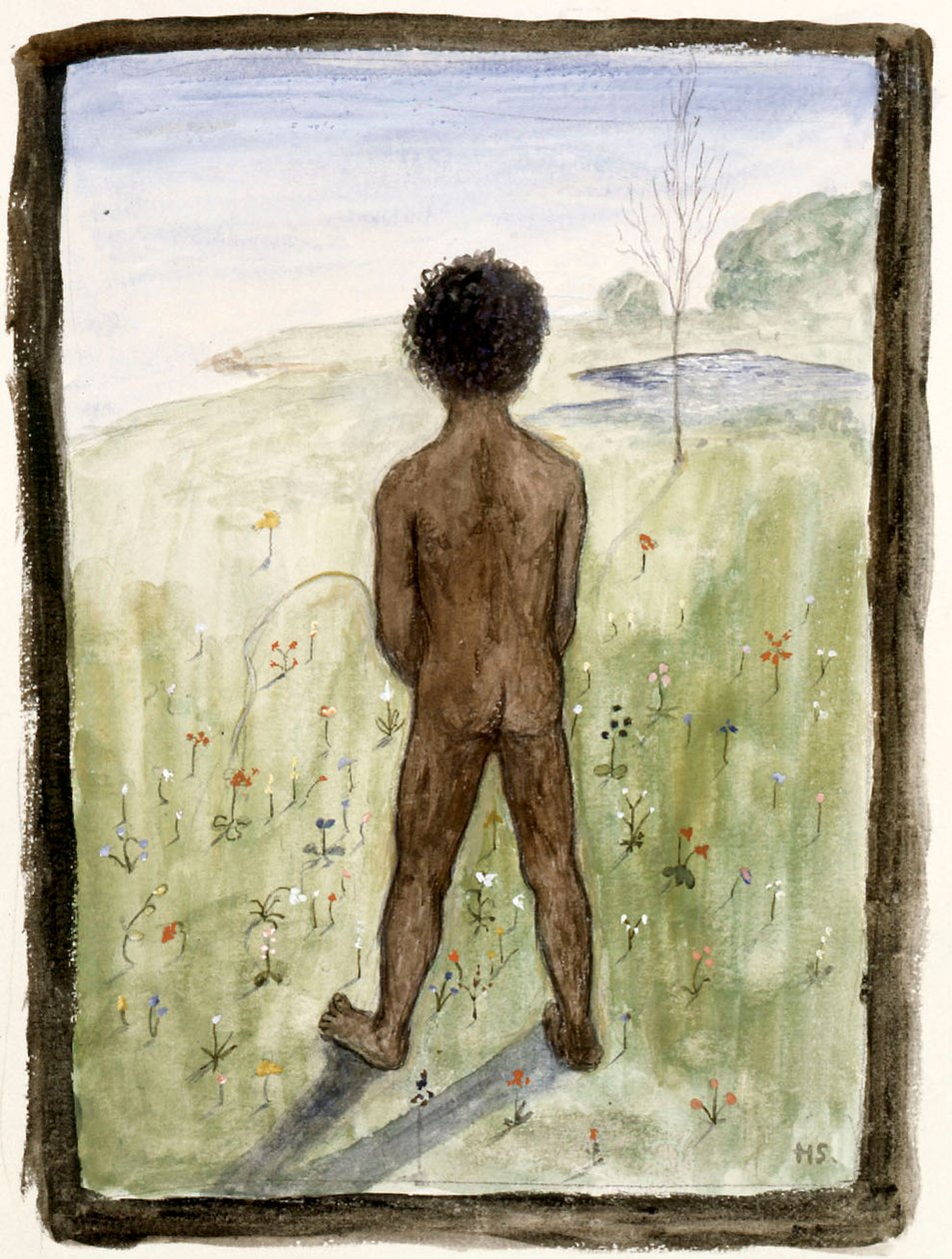 Garçon dans le pré - Hugo Simberg