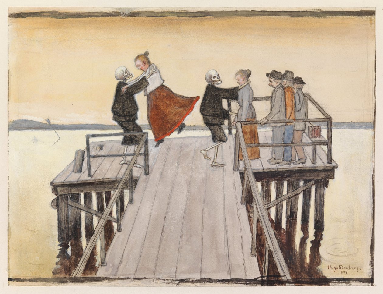 Danse sur le quai - Hugo Simberg