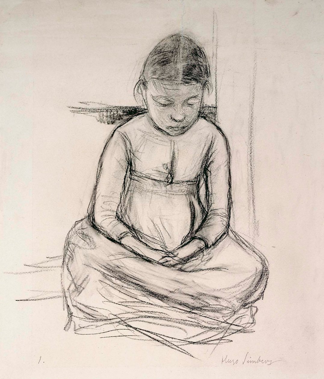 Jeune fille assise - Hugo Simberg