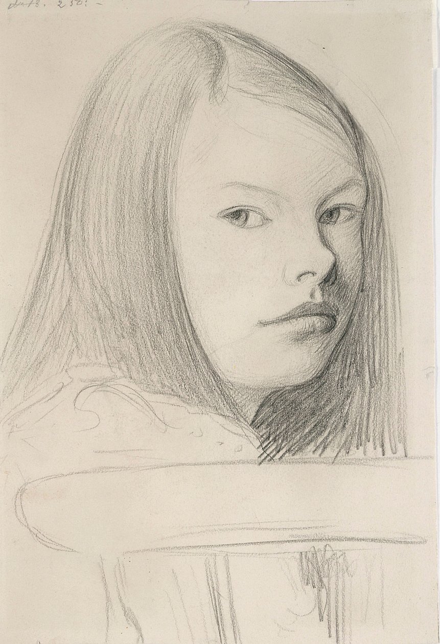 Tête de jeune fille - Hugo Simberg