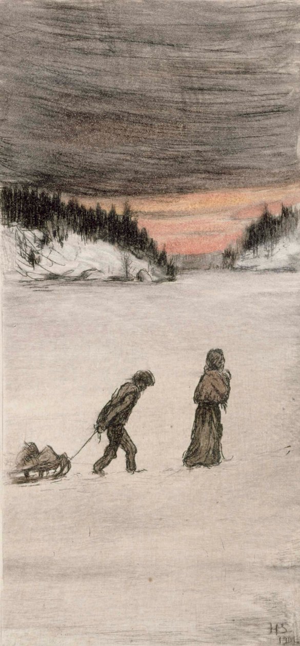 En route vers la maison - Hugo Simberg