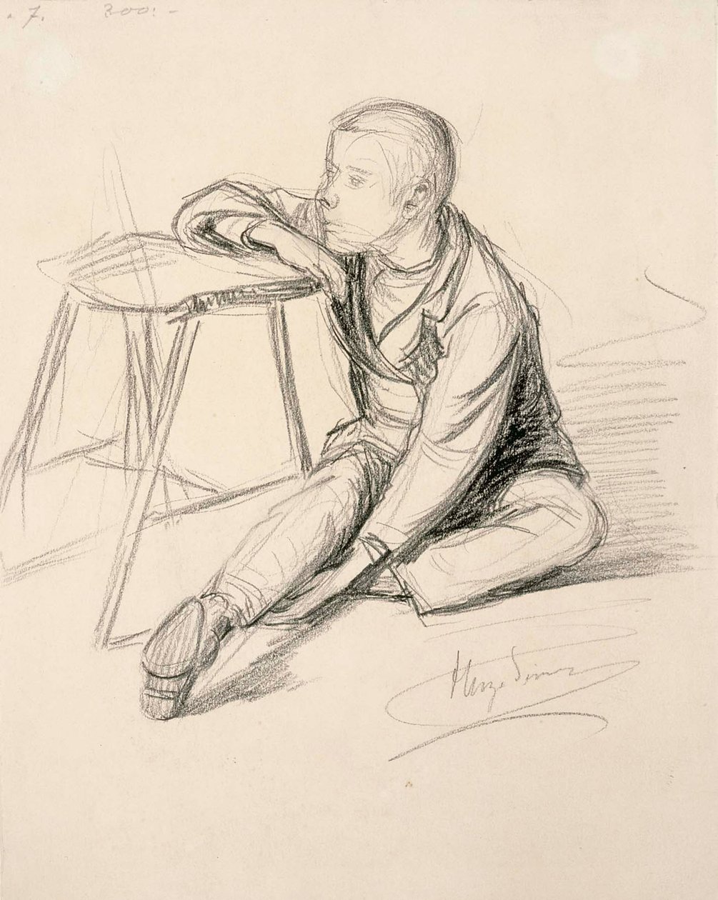 Garçon assis - Hugo Simberg