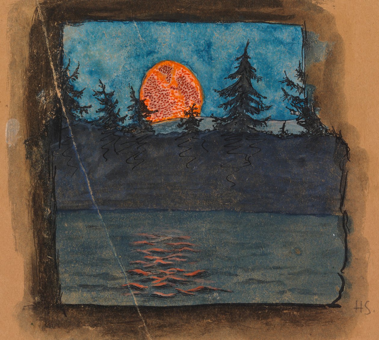 La lune se lève - Hugo Simberg