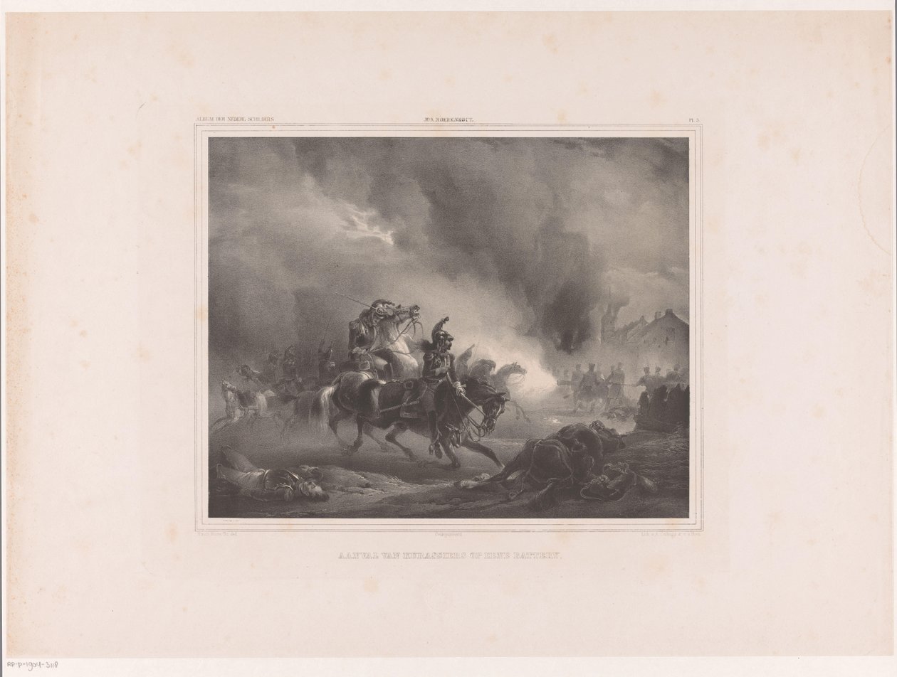 Soldats attaquants à cheval - Huib van Hove Bz
