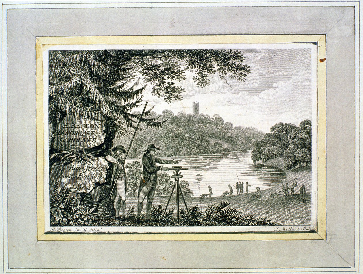 Carte de visite de Humphrey Repton, gravée par Thomas Medland - Humphry Repton