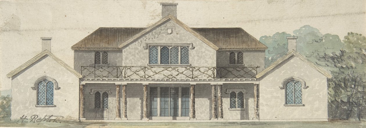 Conception pour un cottage orné dans le style Tudor - Humphry Repton