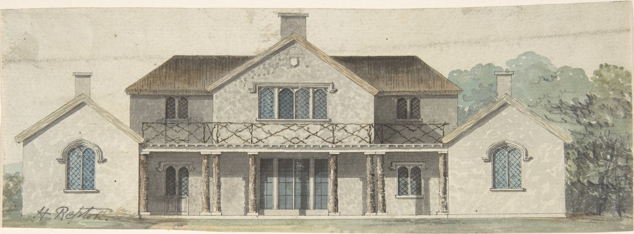 Projet pour un cottage orné de style Tudor - Humphry Repton