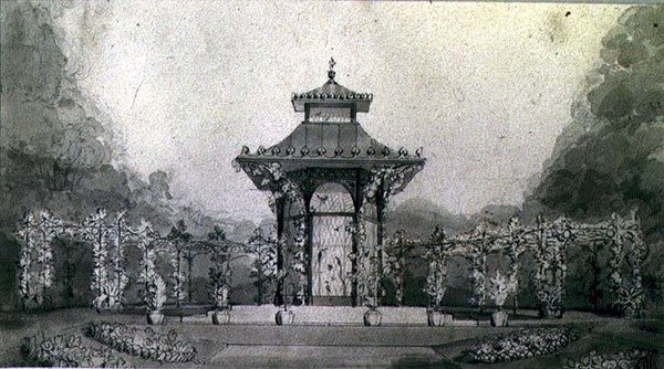 Conception pour une Volière et une Pergola de Style Chinois - Humphry Repton