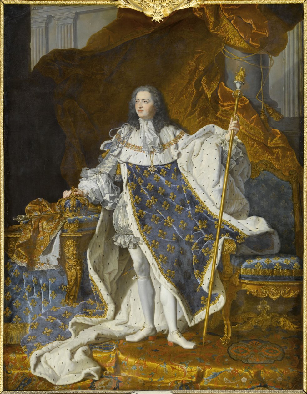 Portrait de Louis XV en costume royal - Hyacinthe François Honoré Rigaud