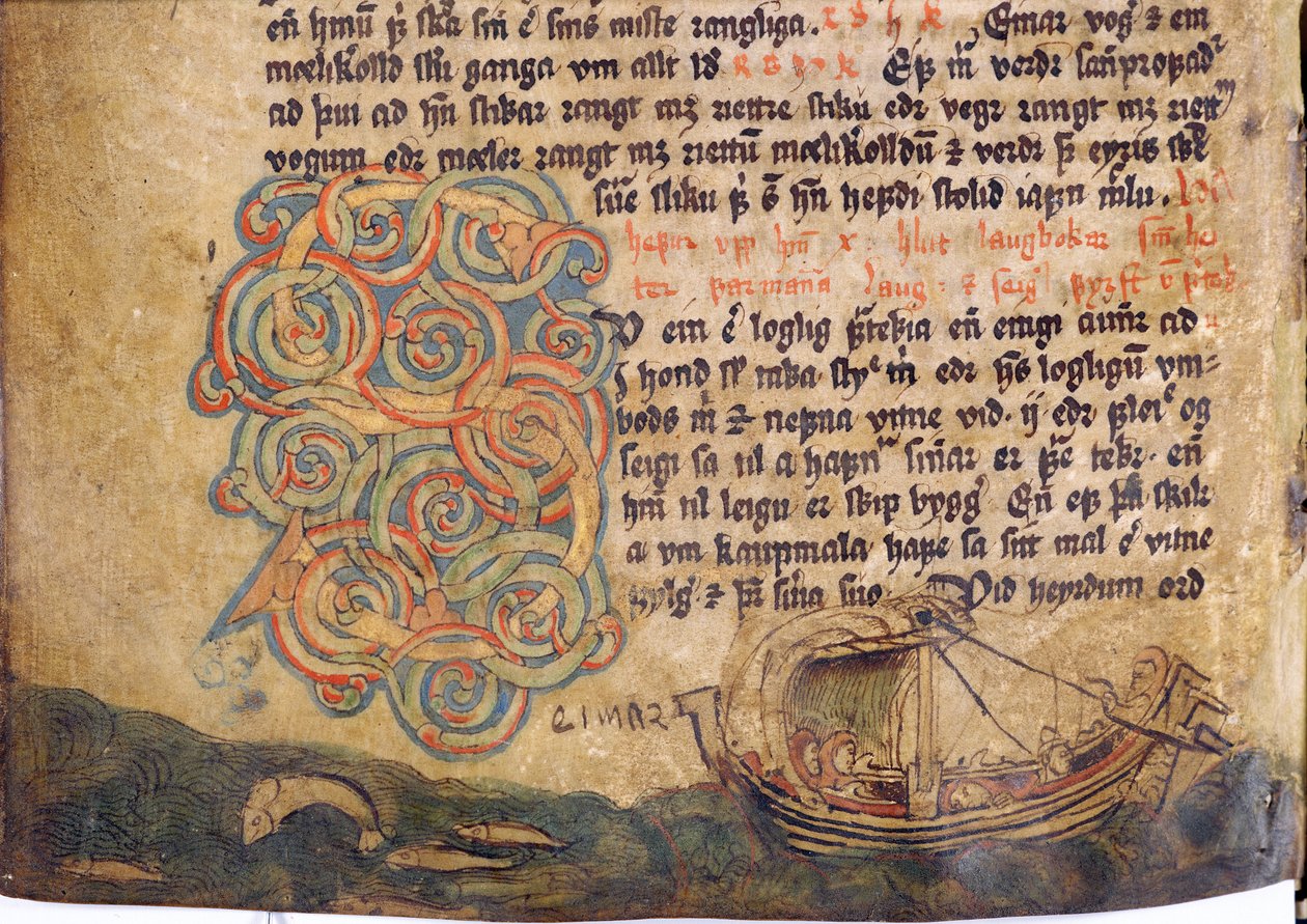 Initiale historiée S, d