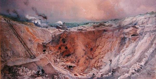 Exploitation minière à ciel ouvert à Vieille Montagne, Saône-et-Loire - Ignace Francois Bonhomme