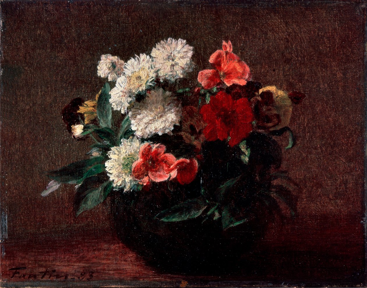 Fleurs dans un vase en terre cuite, 1883 - Ignace Henri Jean Fantin Latour