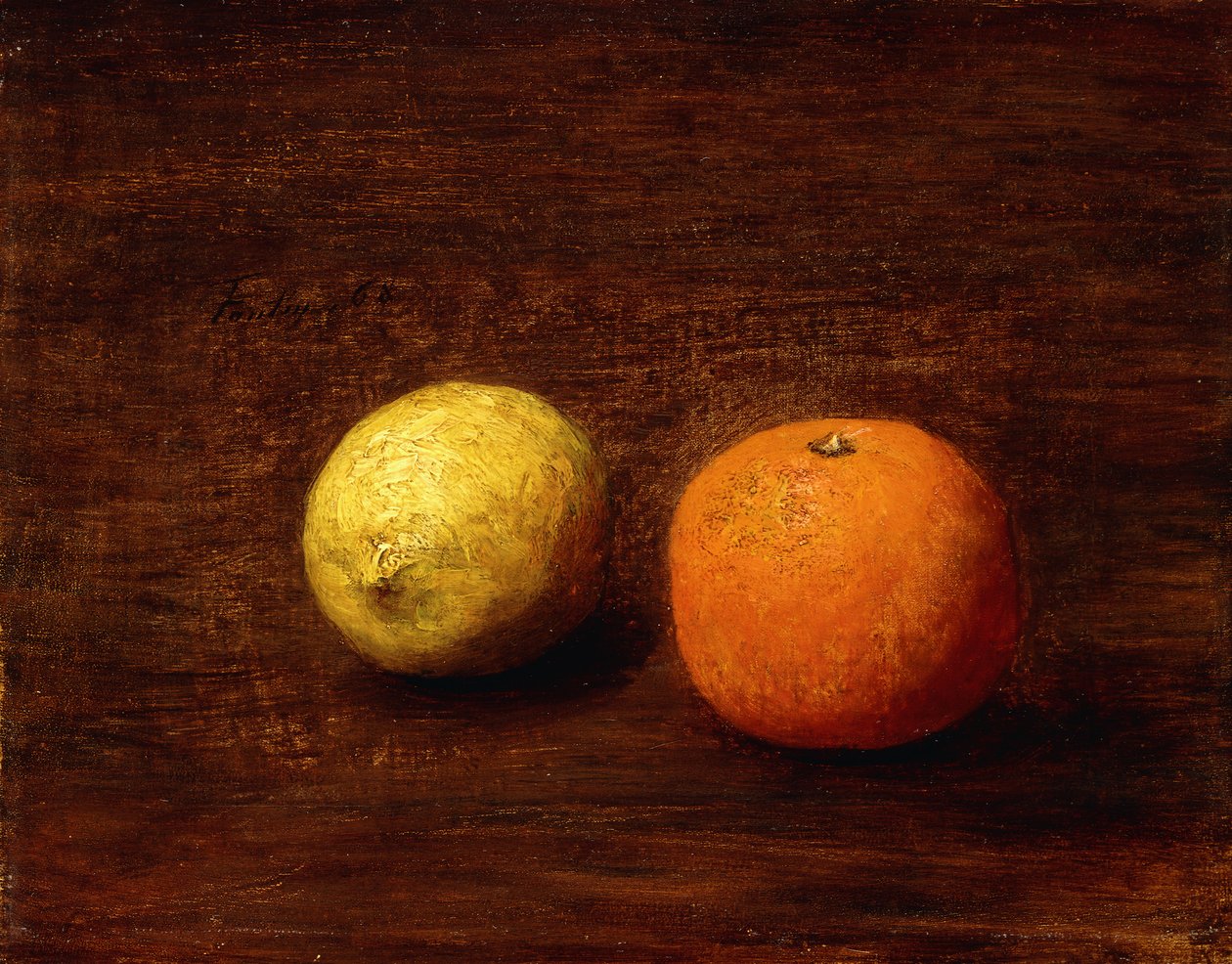 Nature morte, citron et orange, 1868 - Ignace Henri Jean Fantin Latour