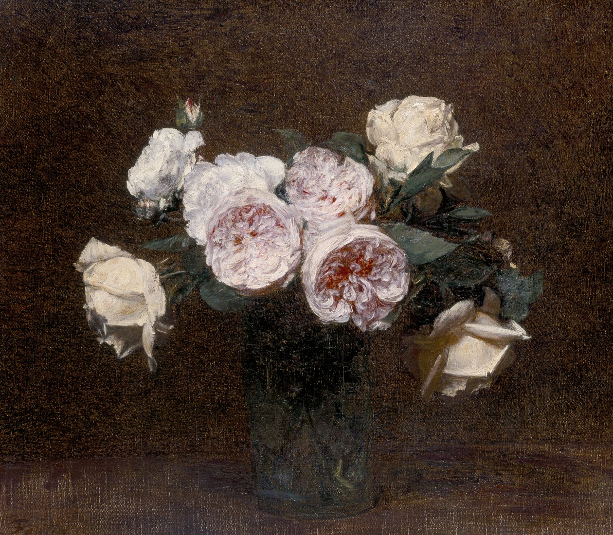 Nature morte : roses roses, blanches et jaunes, 1894 - Ignace Henri Jean Fantin Latour