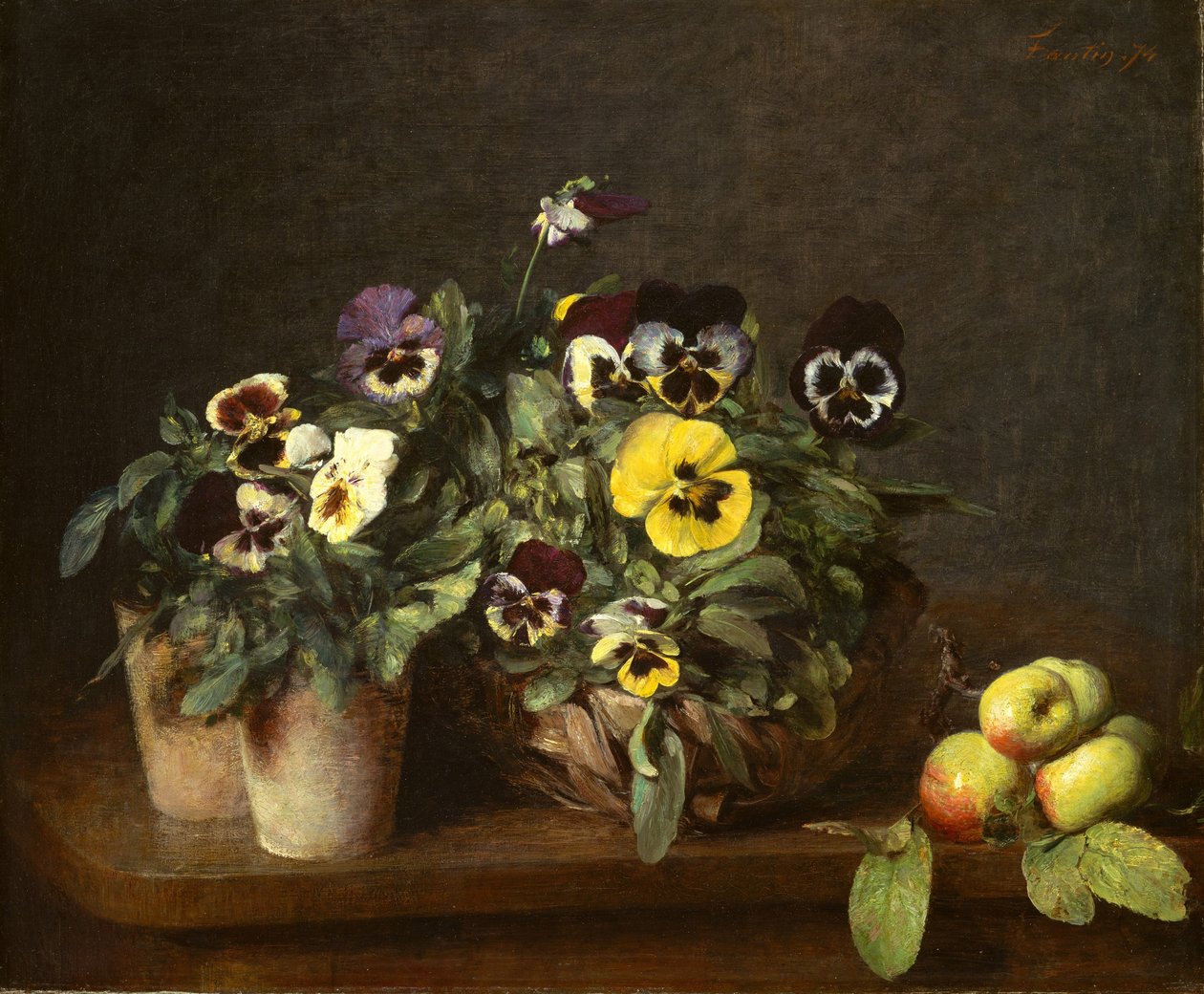 Nature morte avec des pensées - Ignace Henri Jean Fantin Latour