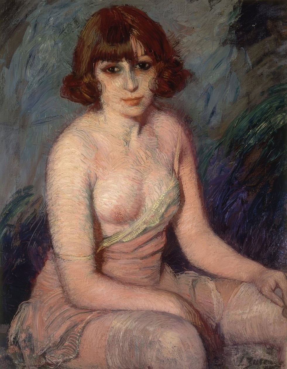 Femme en sous-vêtements avec un sein découvert – XXe siècle - Ignacio Zuloaga y Zabaleta