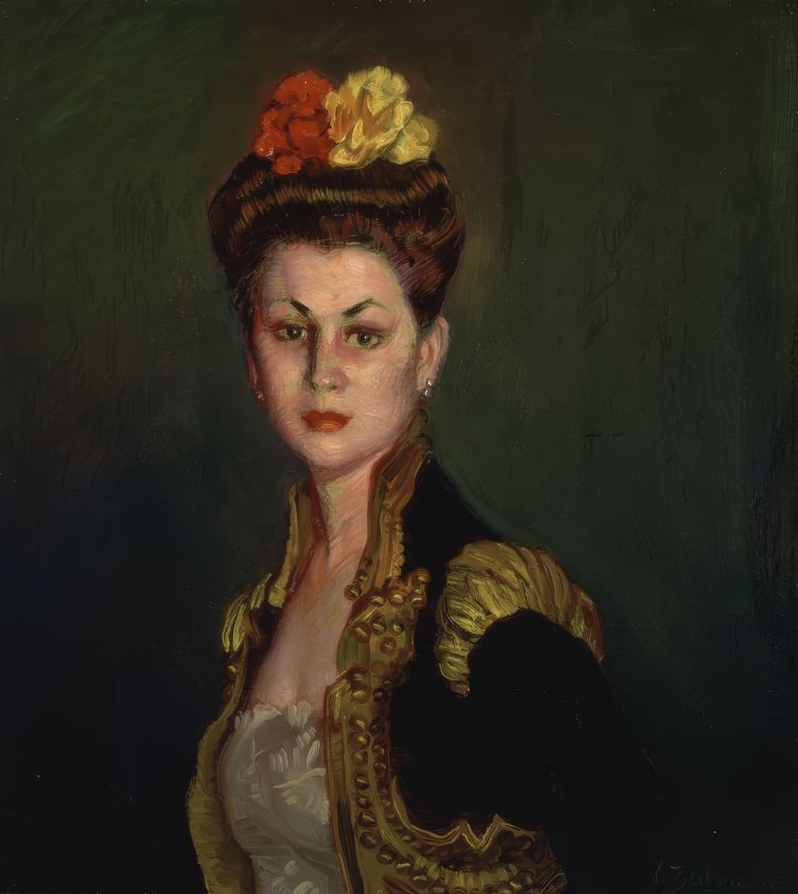 Portrait de dame avec chignon et veste de torero - Ignacio Zuloaga y Zabaleta
