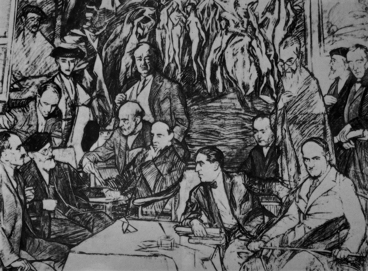 Mes amis – 1920/36 – Dessin – Charbon / Huile / Toile – 234x292 cm - Ignacio Zuloaga y Zabaleta