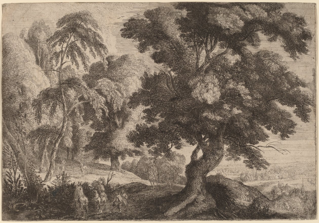 Paysage avec deux cerfs - Ignatius van der Stock