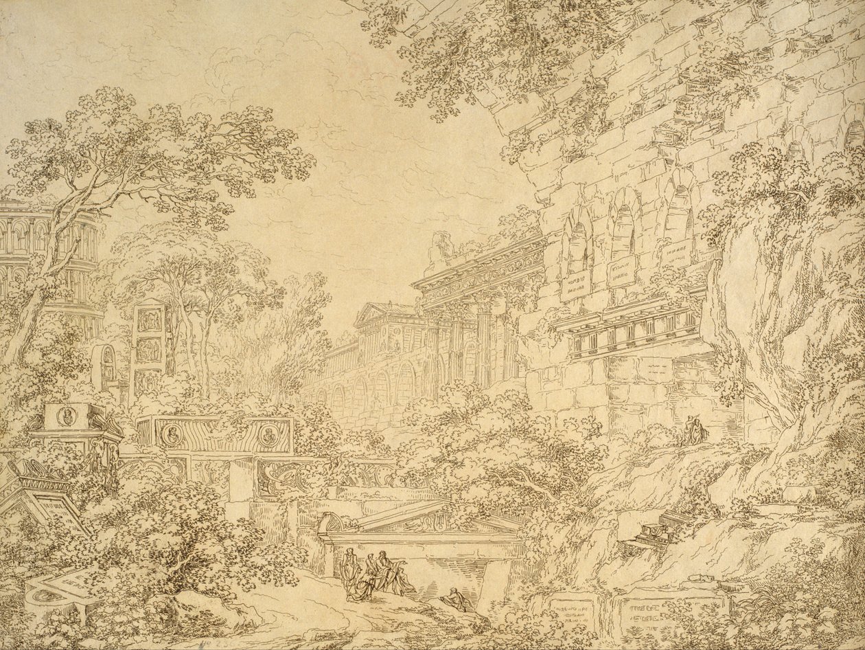 Paysage avec ruines - Ignazio Degotti