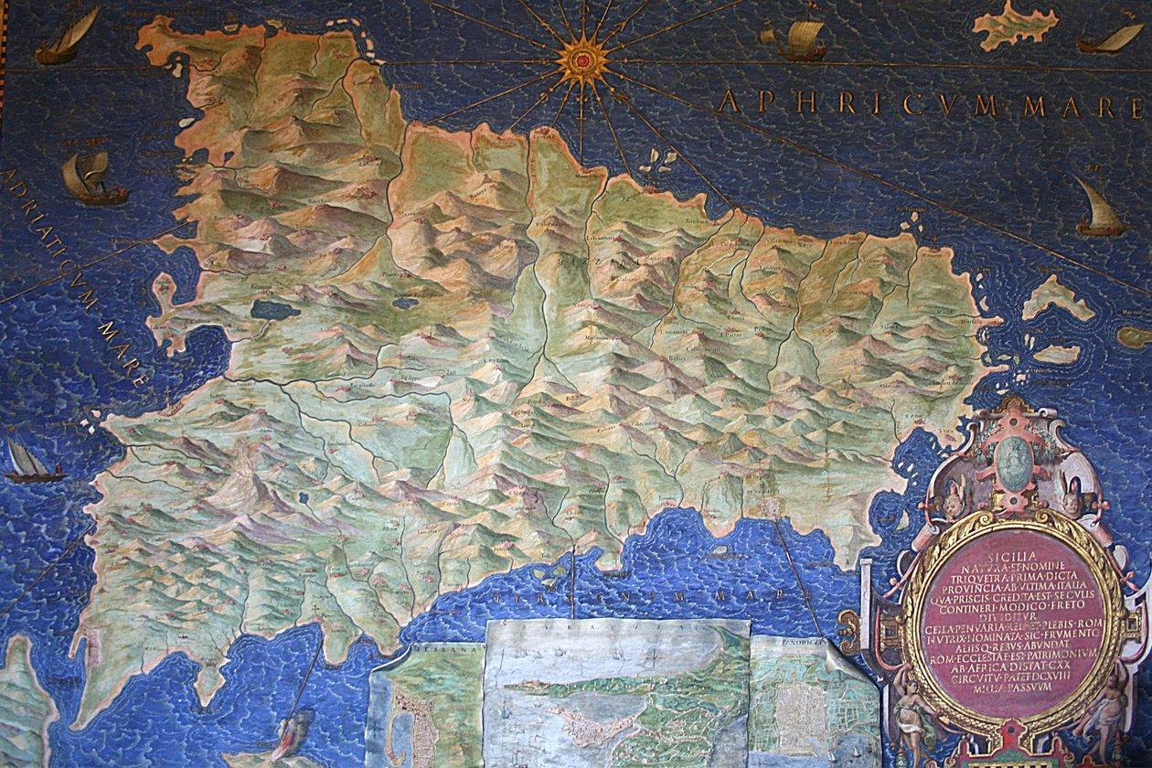 Carte de la Sicile - Ignazio Danti