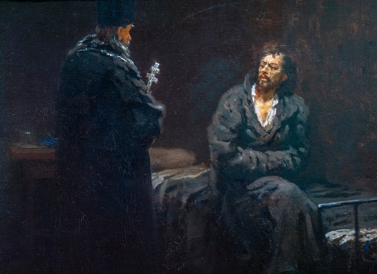 Avant la confession - Ilya Efimovich Repin