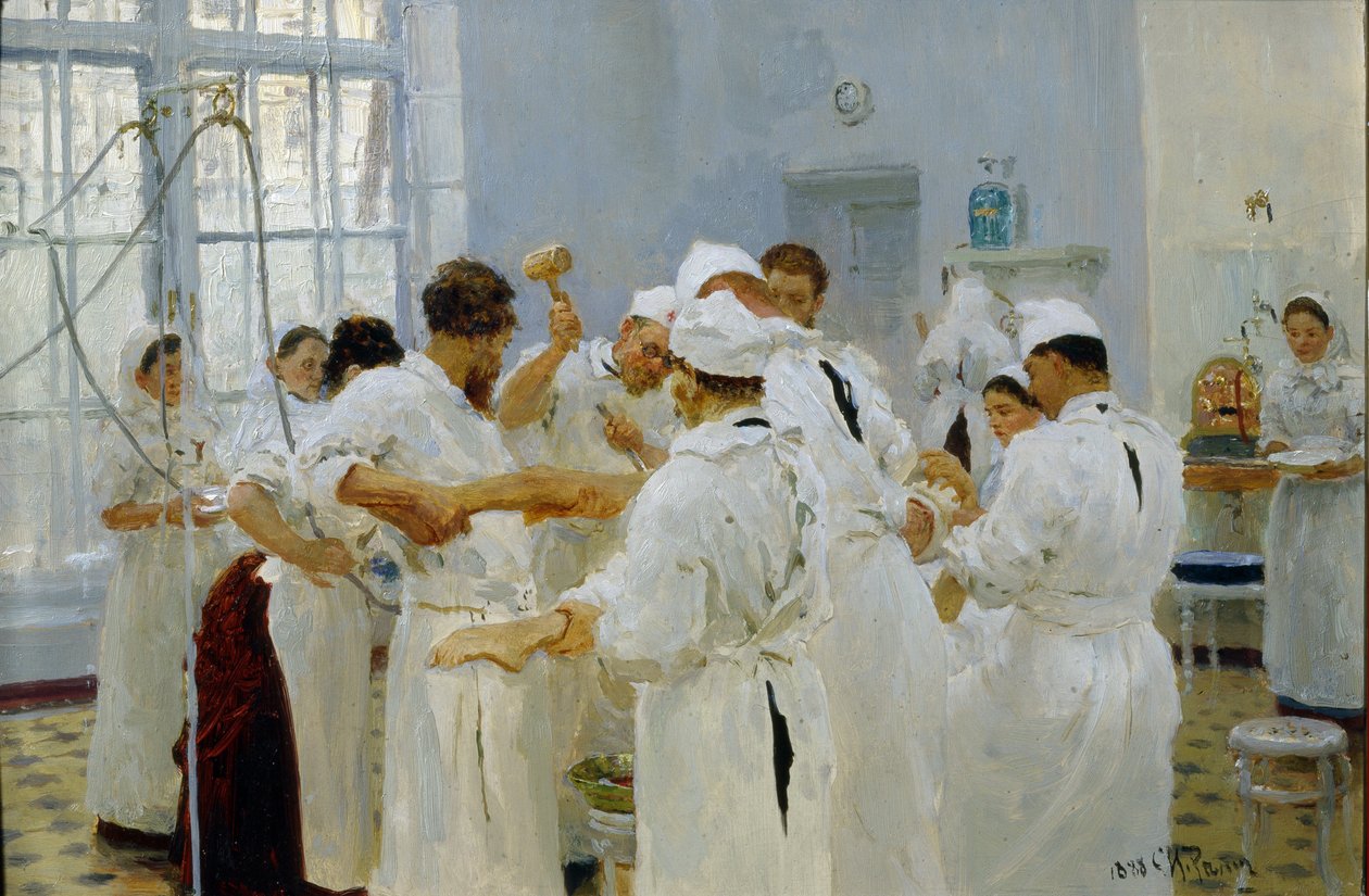 Le chirurgien Ivan Pavlov dans une salle d