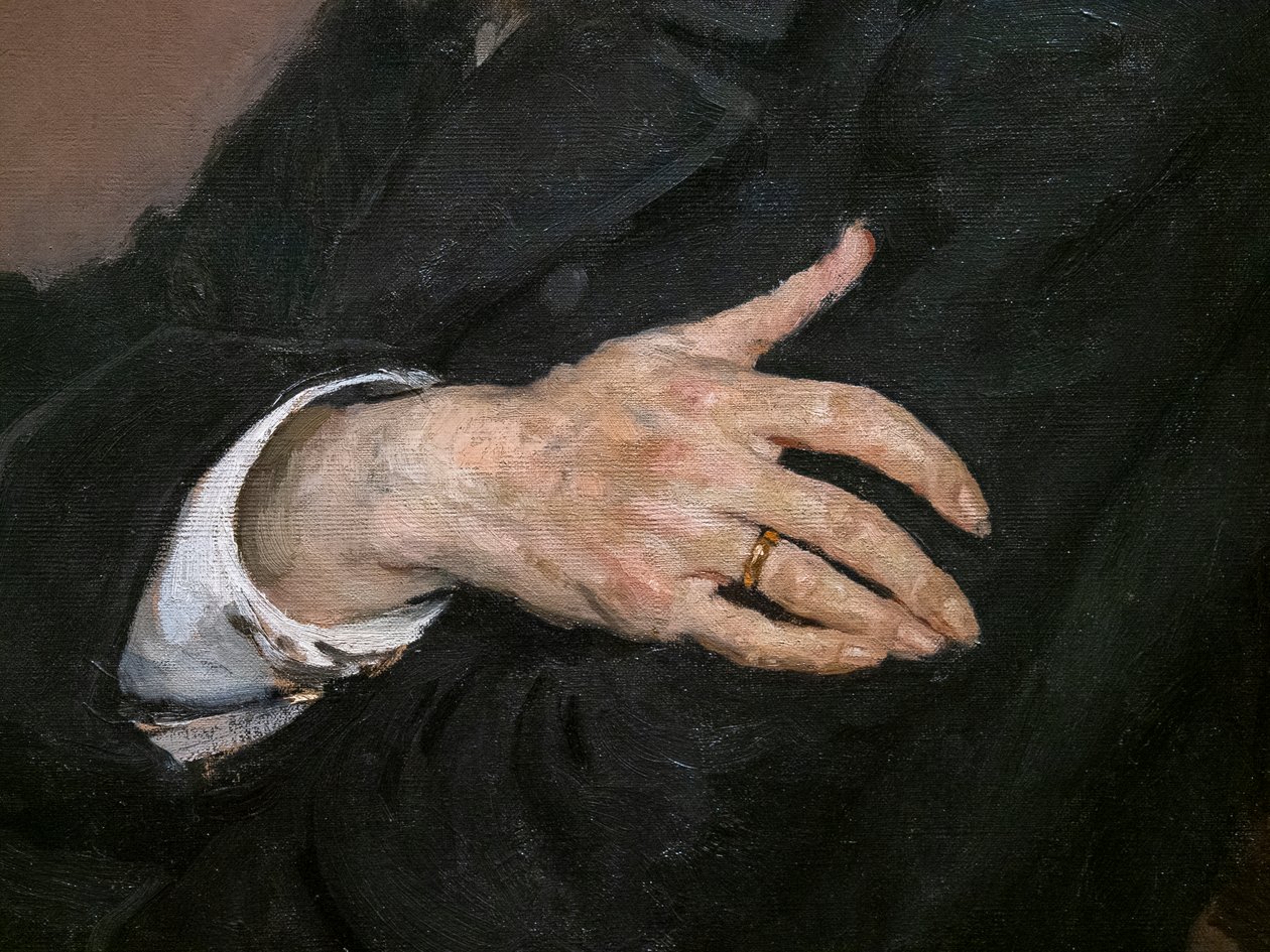 Portrait de Pavel Mikhailovich Tretyakov (détail) - Ilya Efimovich Repin