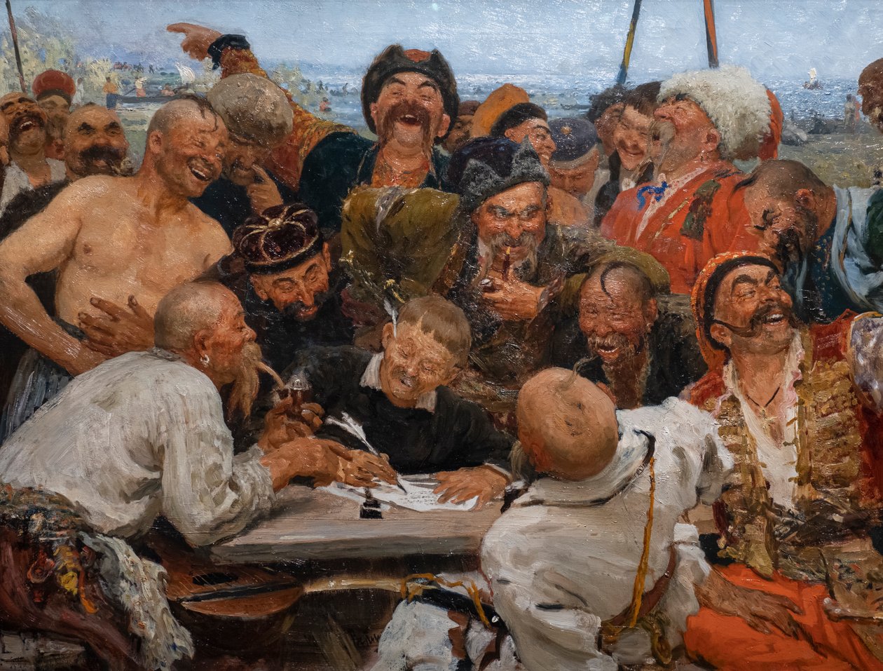 Les Cosaques zaporogues écrivant une lettre au sultan de Turquie - Ilya Efimovich Repin