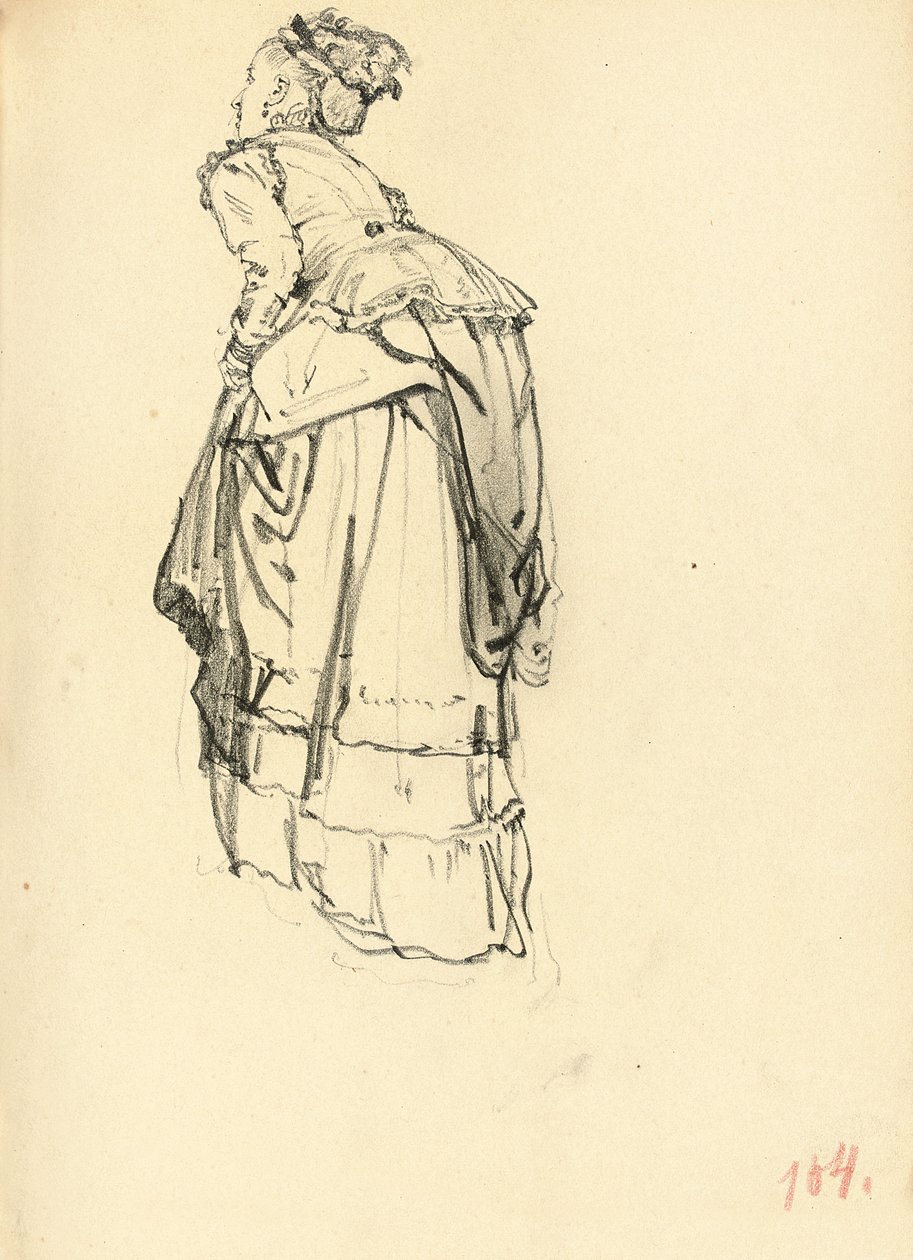 Femme en robe de dos, c. 1872-1875 - Ilya Efimovich Repin