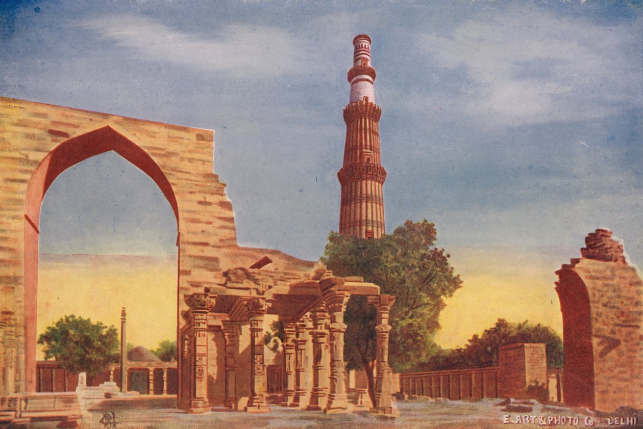 Kutub Minar avec le pilier de fer (photo couleur) - Indian photographer